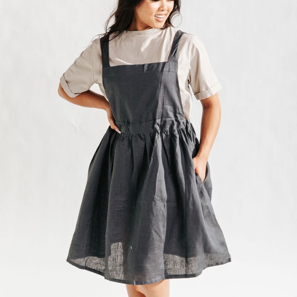 Linen jumper dress